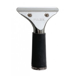 Window Squeege handle with rubber grip Silver