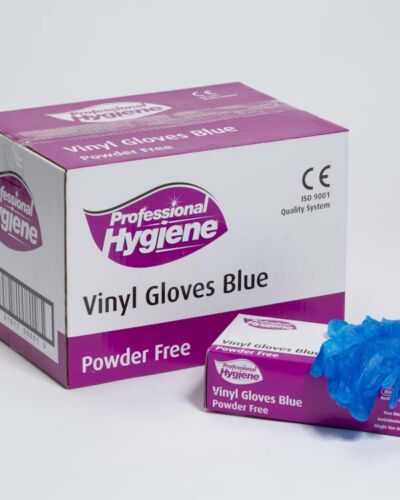 Vinyl Gloves Blue Powder-free