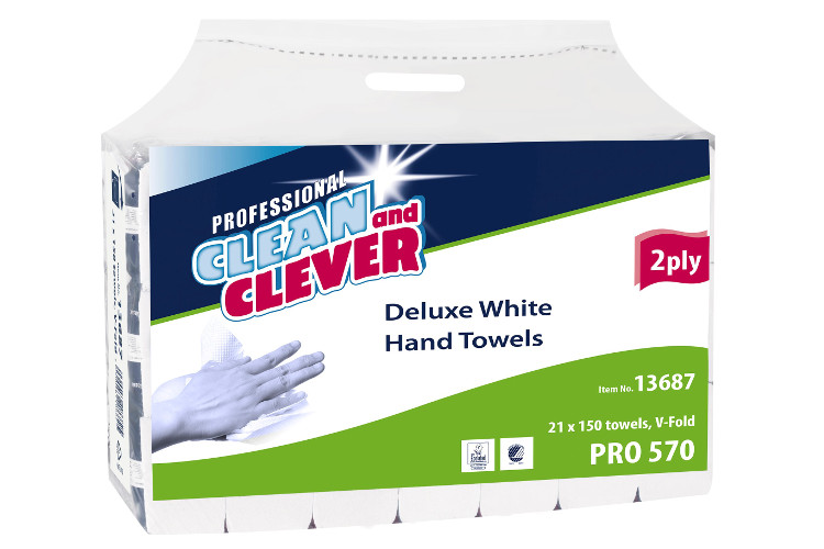 C&C Clean and Clever Fold Hand Towel 2 ply (3150)
