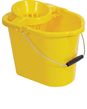 Hygiene Mop Bucket & Wringer Yellow (12 ltr)