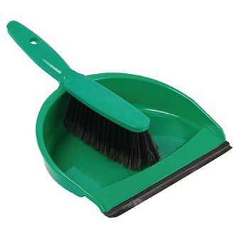 Dust Pan & Brush Set Green (1)