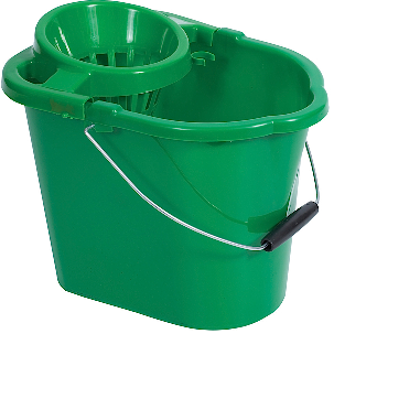 Hygiene Mop Bucket & Wringer Green (12 ltr)