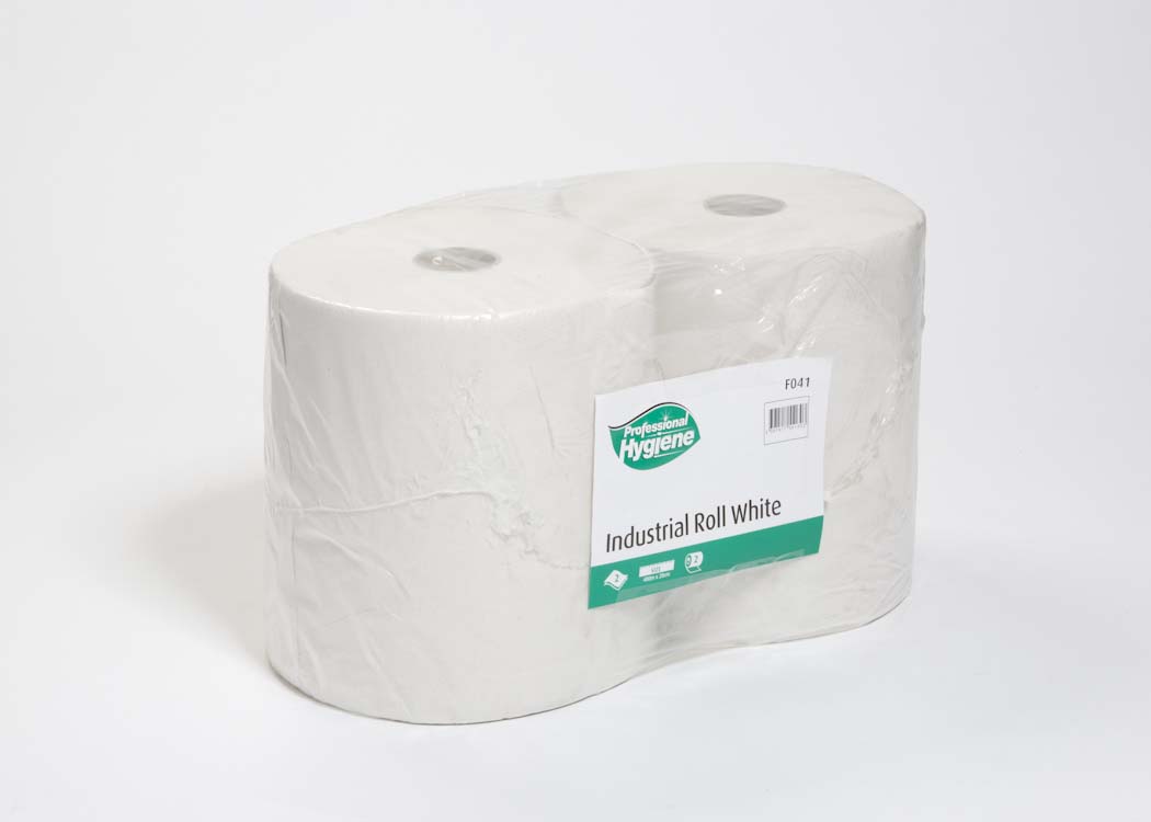 Industrial Roll Ardmore White 2Ply (400m x 2)