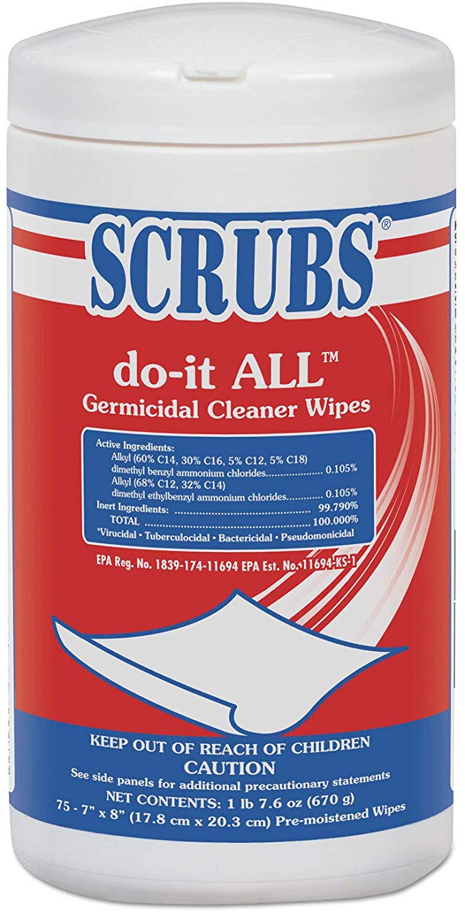 Tribol Bactercidal Scrubs Wipes (100)