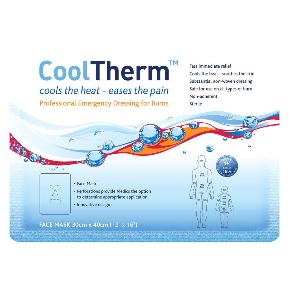 Face Mask Burn  Dressing Cooltherm  (12” x 16”)